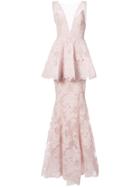Marchesa Lace Gown - Pink & Purple