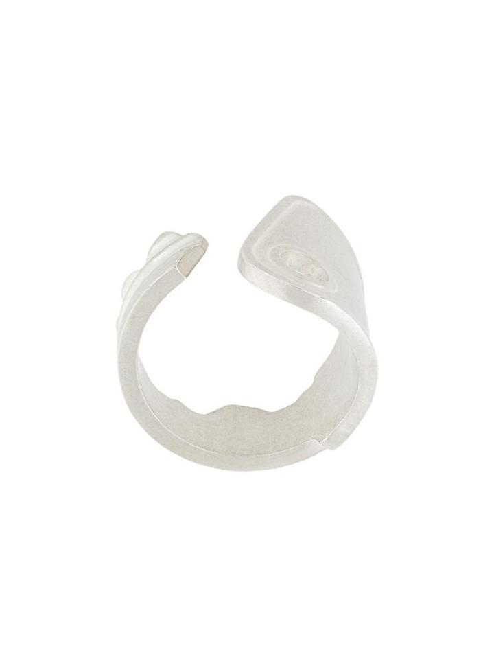 Maison Margiela Serrated Edge Ring, Men's, Size: Large, Metallic