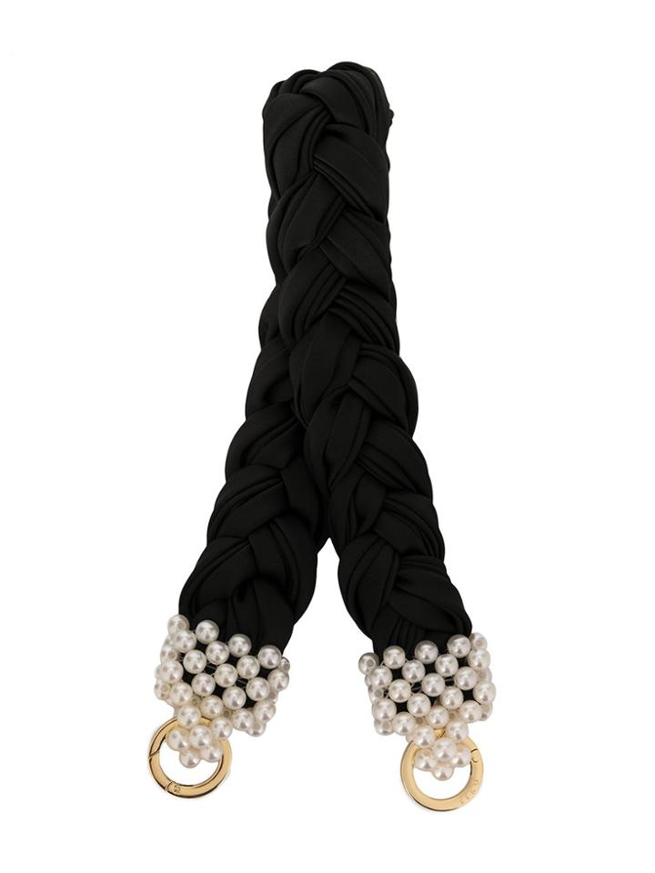 0711 Large Bead-embellished Handle - Black