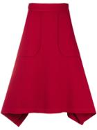 See By Chloé A-line Handkerchief Hem Skirt - Red