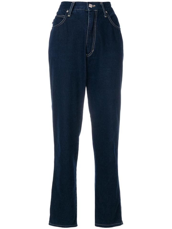 Fendi Vintage High-rise Straight-leg Jeans - Blue