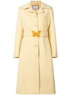 Gucci Butterfly Buckle Notch Collar Coat - Yellow & Orange