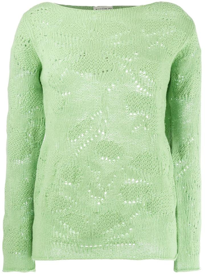 Etro Long-sleeve Fitted Sweater - Green