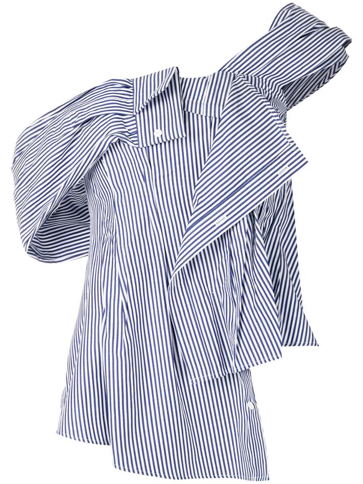 Enföld Off Shoulder Shirt - Blue