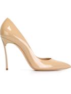 Casadei Blade Pumps, Women's, Size: 38.5, Nude/neutrals, Calf Leather/leather