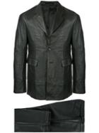 Comme Des Garçons Pre-owned Leather Effect Two-piece Suit - Black