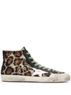 Golden Goose Deluxe Brand Leopard Print High Top Sneakers - Neutrals