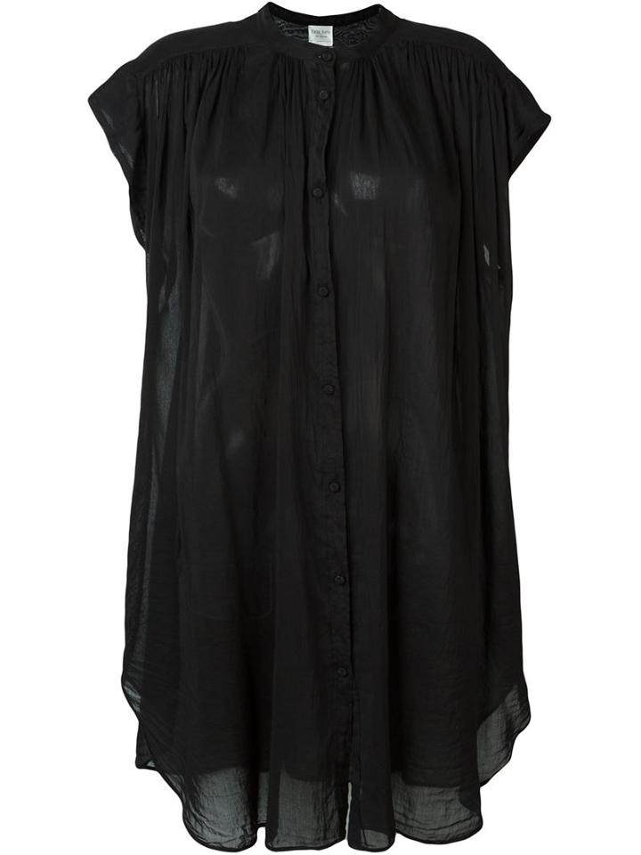 Forte Forte Sheer Cap Sleeve Shirt Dress
