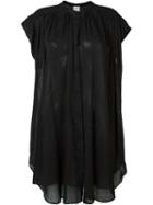 Forte Forte Sheer Cap Sleeve Shirt Dress