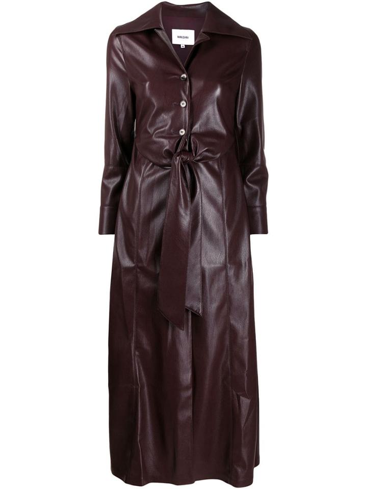 Nanushka Belted Shirt Dress - Purple