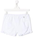 Mariuccia Milano Kids Teen Frill-trim Shorts - White
