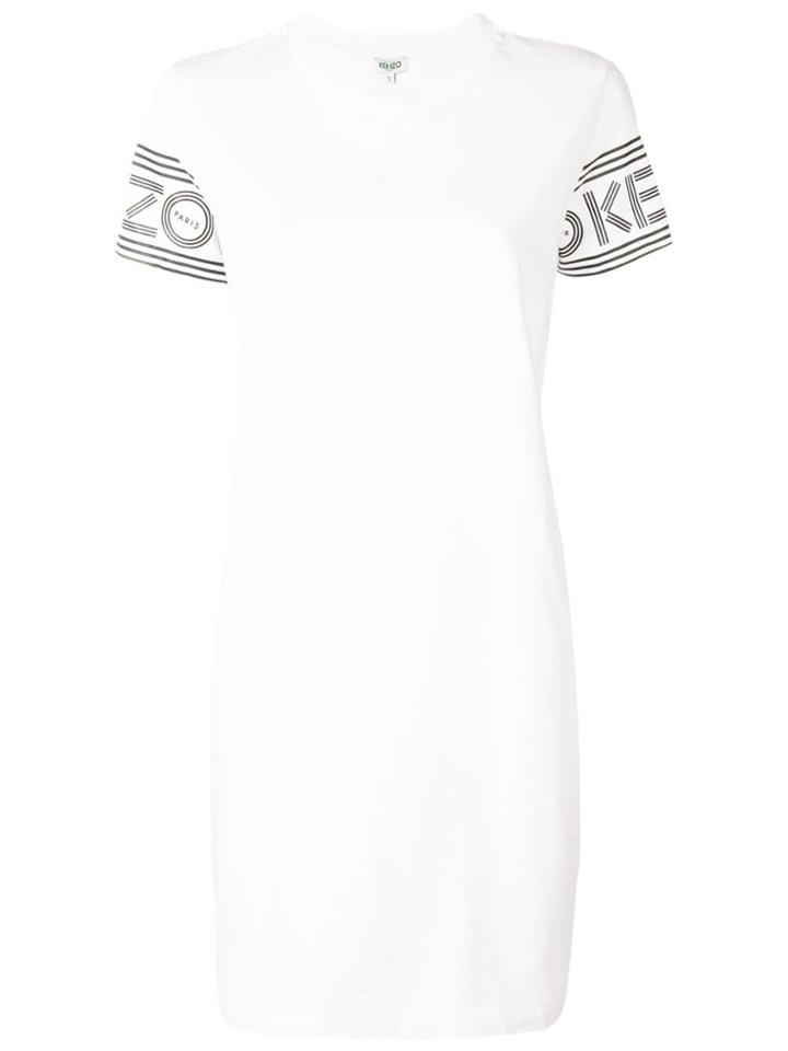 Kenzo Logo Sleeve T-shirt Dress - White