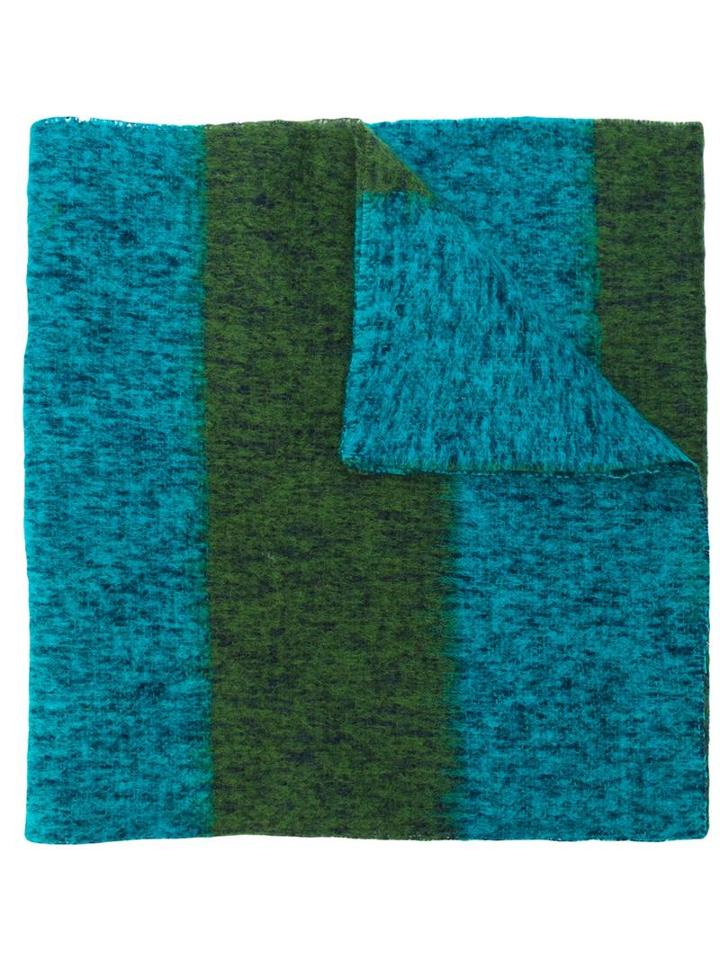 Mp Massimo Piombo Striped Pattern Scarf, Adult Unisex, Blue, Mohair/wool/polyamide