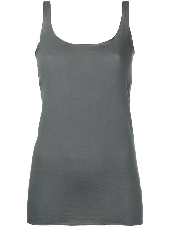 Album Di Famiglia - Tank Top - Women - Cotton/spandex/elastane - M, Grey, Cotton/spandex/elastane