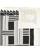 Pierre-louis Mascia Geometric Print Square Pocket, Adult Unisex, Black, Silk/cotton