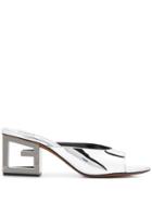 Givenchy G Heel Mules - Silver