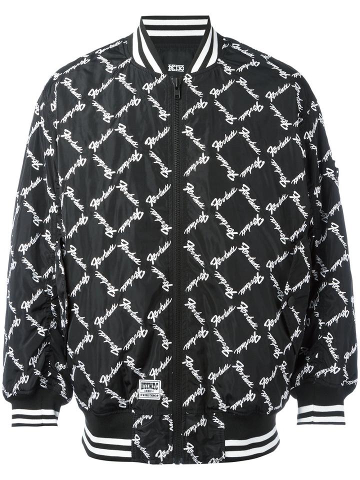 Ktz Square Latin Bomber Jacket, Men's, Size: Large, Black, Polyester