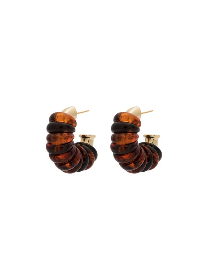 Ellery Gold Resin Gertrude Jumpring Earring - Metallic