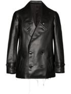 Comme Des Garçons Homme Plus Double-breasted Leather Jacket - Black