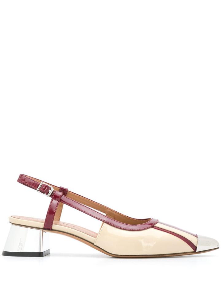 Marni Metal Cap Toe Pumps - Red