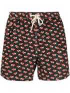 Mc2 Saint Barth Goldfish Pattern Swimming Shorts - Black