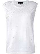 Barbara Bui 'stars' Cut-off Detailing T-shirt, Women's, Size: Medium, White, Cotton/polyester/lyocell