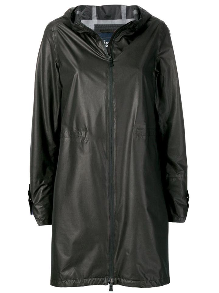 Herno Hooded Zip-up Coat - Brown