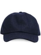 Brunello Cucinelli Rear Fastened Baseball Cap, Men's, Size: Medium, Blue, Cotton/leather/wool