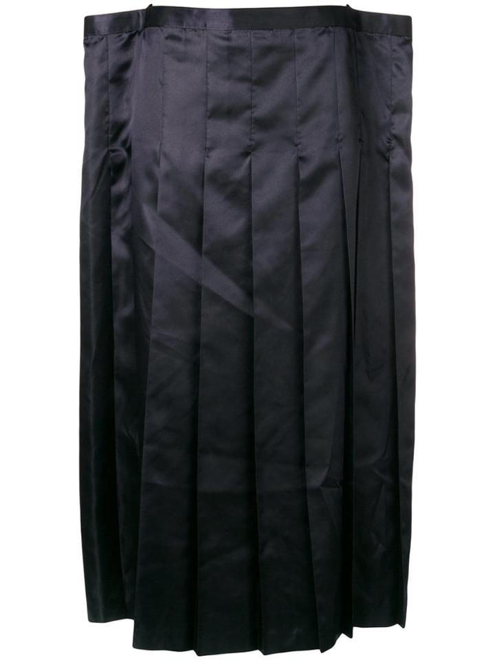 Junya Watanabe Midi Pleated Skirt - Black