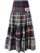 Sold Out Frvr Plaid Maxi Skirt, Women's, Size: Small, Grey, Cotton/polyester/other Fibers