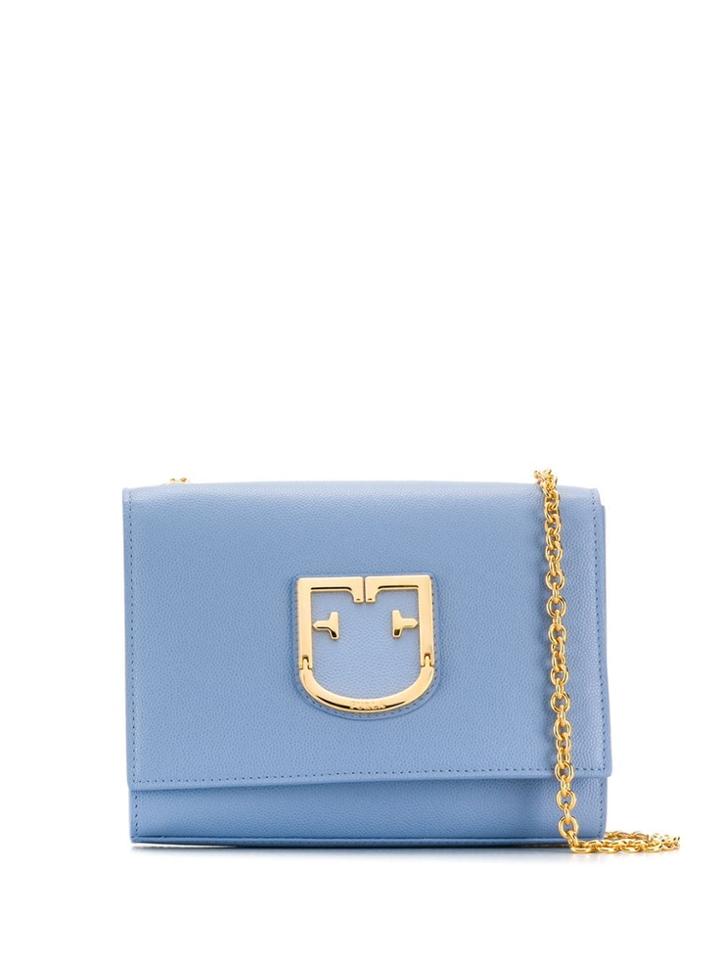 Furla Logo Plaque Crossbody Bag - Blue