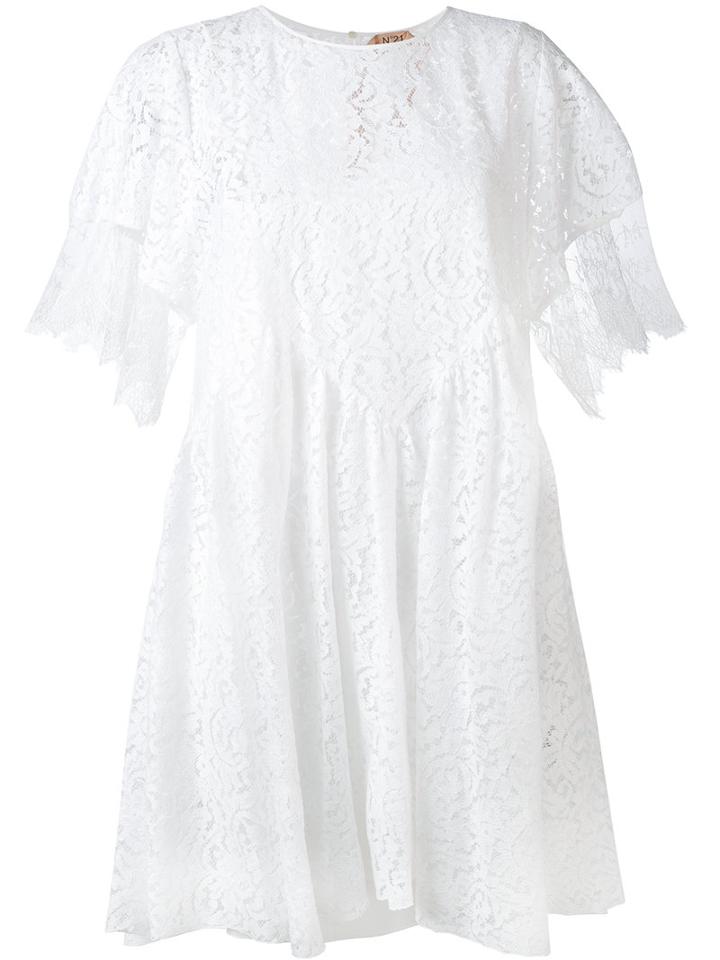 No21 - Lace Dress - Women - Silk/cotton/polyamide/acetate - 42, White, Silk/cotton/polyamide/acetate