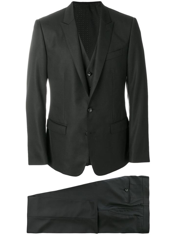 Dolce & Gabbana Three Piece Formal Suit - Black