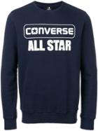 Converse All Star Logo Print Sweatshirt - Blue