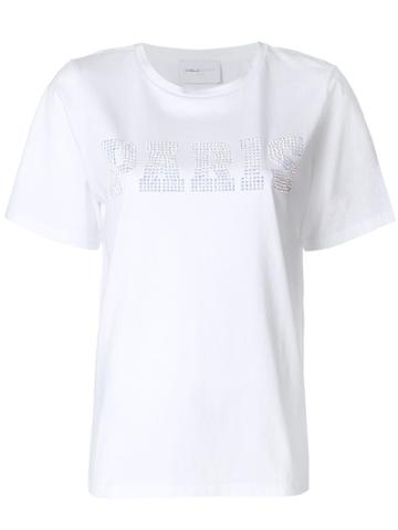Isabelle Blanche Studded Paris T-shirt - White