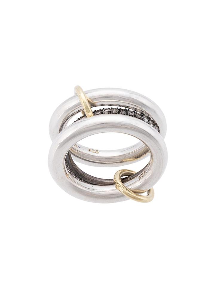 Spinelli Kilcollin 18kt Yellow Gold, Black Rhodium Three Link Libra