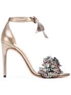 Alexandre Birman Ankle Strap Embellished Sandals - Metallic