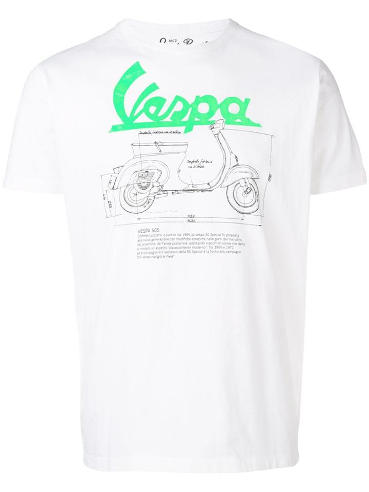 Mc2 Saint Barth Vespa Print T-shirt - White