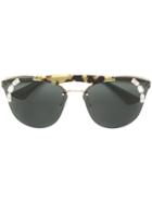 Prada Eyewear Crystal-embellished Sunglasses - Metallic