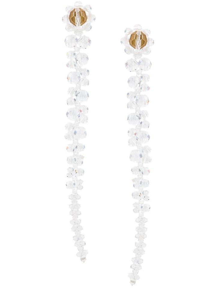 Simone Rocha Crystals Drop Earrings - White