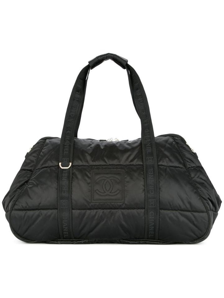 Chanel Pre-owned Sports Line Cc Logo Travel Bag - Black