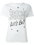 Être Cécile 'bonjour' T-shirt, Women's, Size: Small, White, Cotton