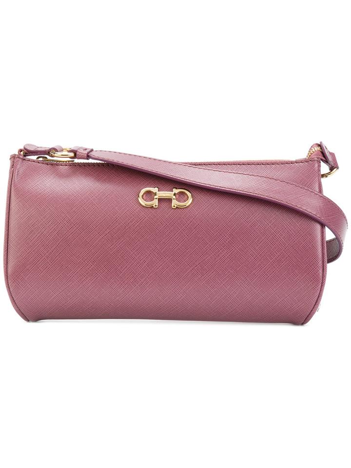 Salvatore Ferragamo - Double Gancio Mini Bag - Women - Calf Leather - One Size, Pink/purple, Calf Leather