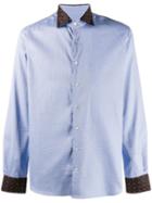 Etro Contrasting Cuff And Collar Shirt - Blue
