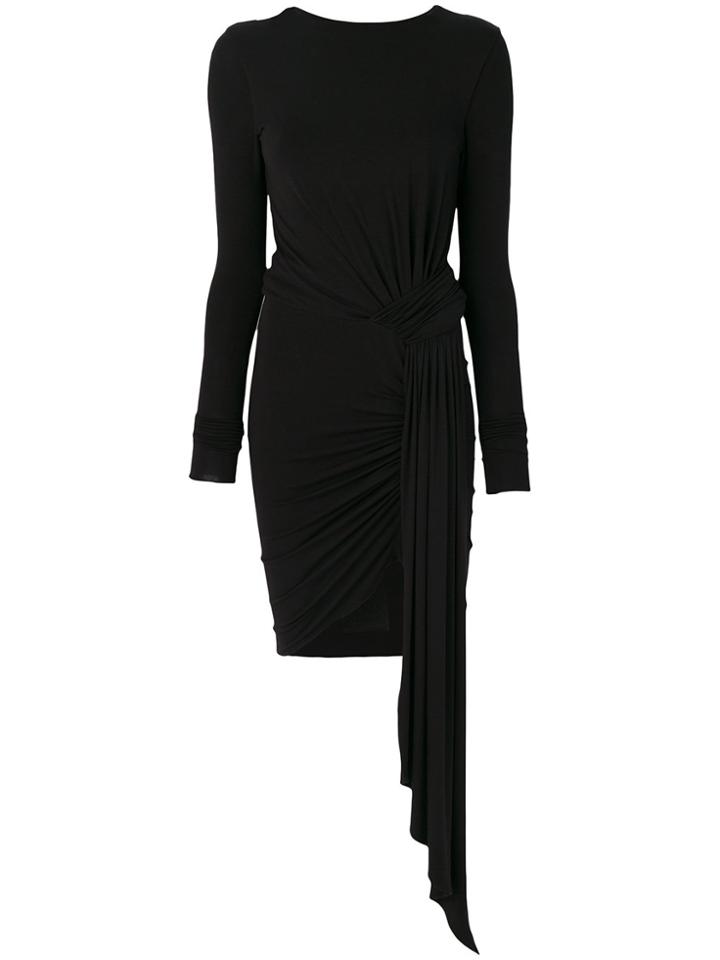 Alexandre Vauthier Draped Front Mini Dress - Black