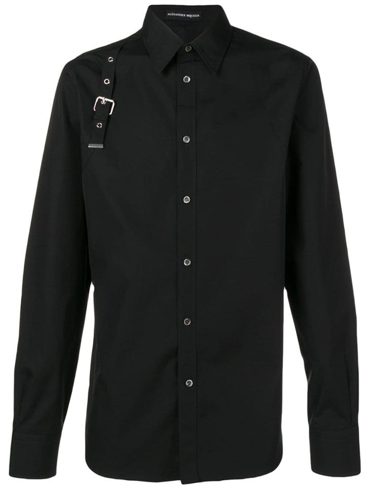 Alexander Mcqueen Buckle Detail Shirt - Black