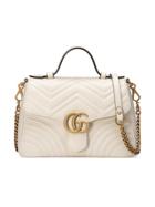 Gucci Gg Marmont Small Top Handle Bag - White