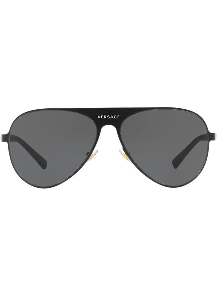 Versace Eyewear Medusina Aviator Sunglasses - Black