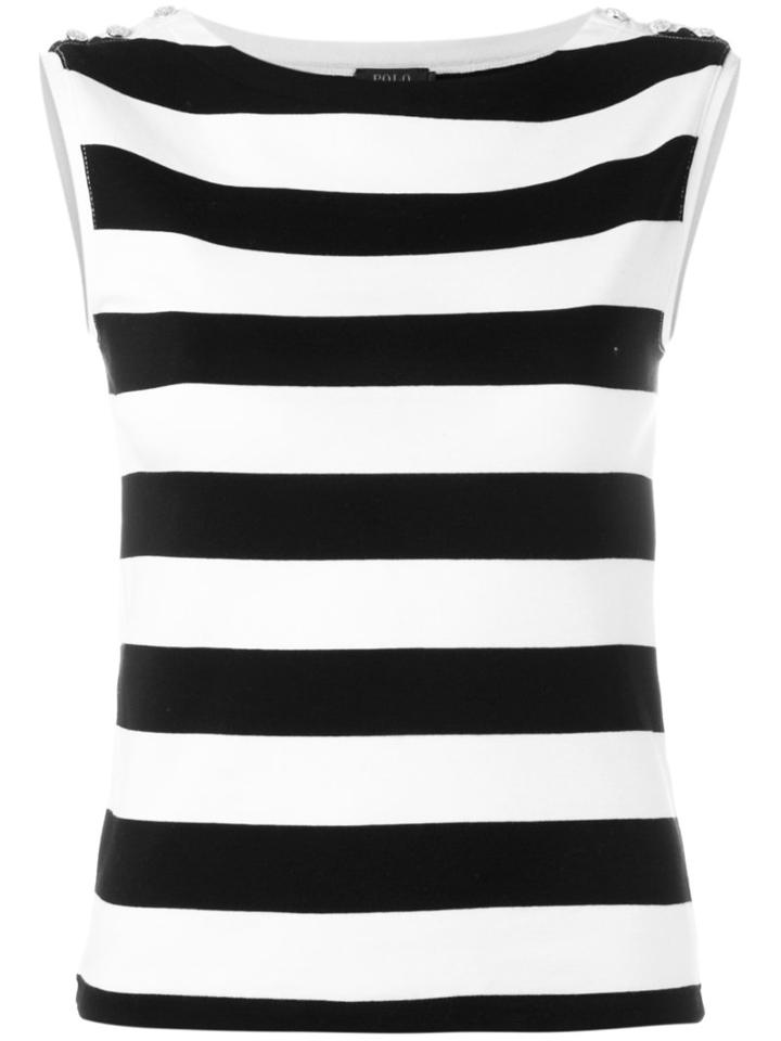 Polo Ralph Lauren Striped Top, Women's, Size: Xl, White, Cotton