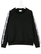 Fendi Kids Teen Logo Panel Sweatshirt - Black